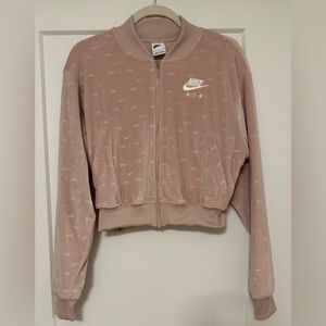 Nike Air Women's Velour Pink Bomber Jacket
